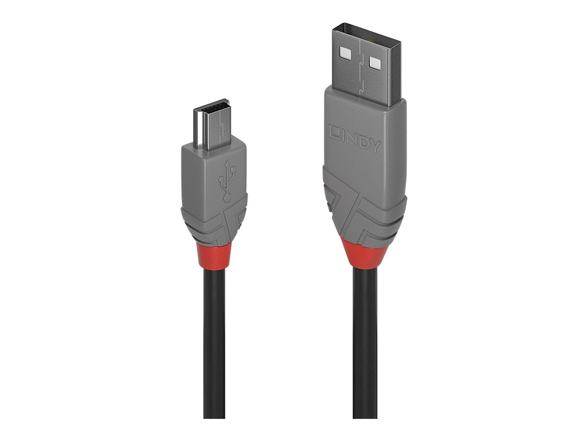 LINDY 0,5m USB 2.0 A/Mini-B Anthra Line Kabel Verpackung
