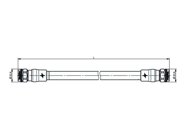 Vorderansicht des PUC TELEGÄRTNER N - 4.3-10 Jumper Kabel 1/2z IP68 L 5.0 m