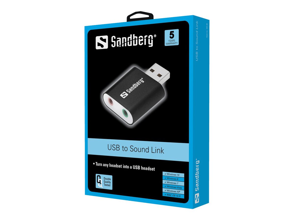 SANDBERG USB to Sound Link Externe USB-Soundkarte Verpackung