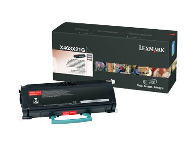 LEXMARK X463, X464, X466 Toner schwarz extra hohe Kapazität Vorderansicht
