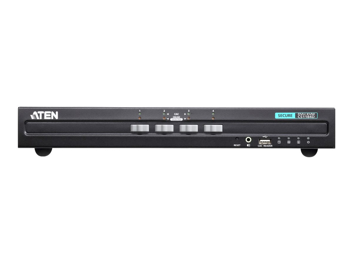 Vorderansicht des ATEN CS1184D 4-Port USB DVI Secure KVM Switch