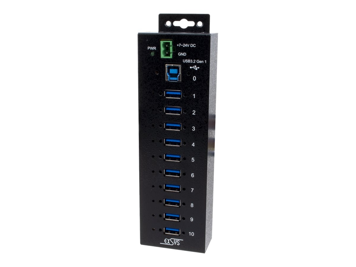 EXSYS EX-1510HMVS 10 Port USB 3.2 Gen1 Hub Anschlussmöglichkeiten
