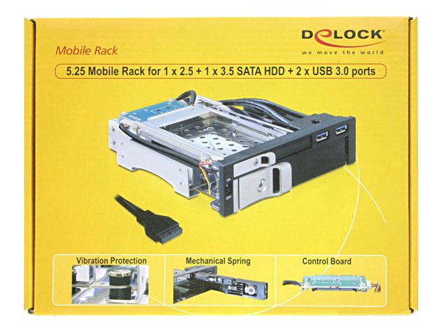 DELOCK Wechselrahmen SATA 5.25 Rückansicht