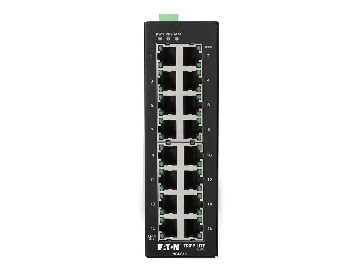 EATON TRIPPLITE 16-Port Lite Managed Industrial Gigabit Ethernet Switch - Vorderansicht