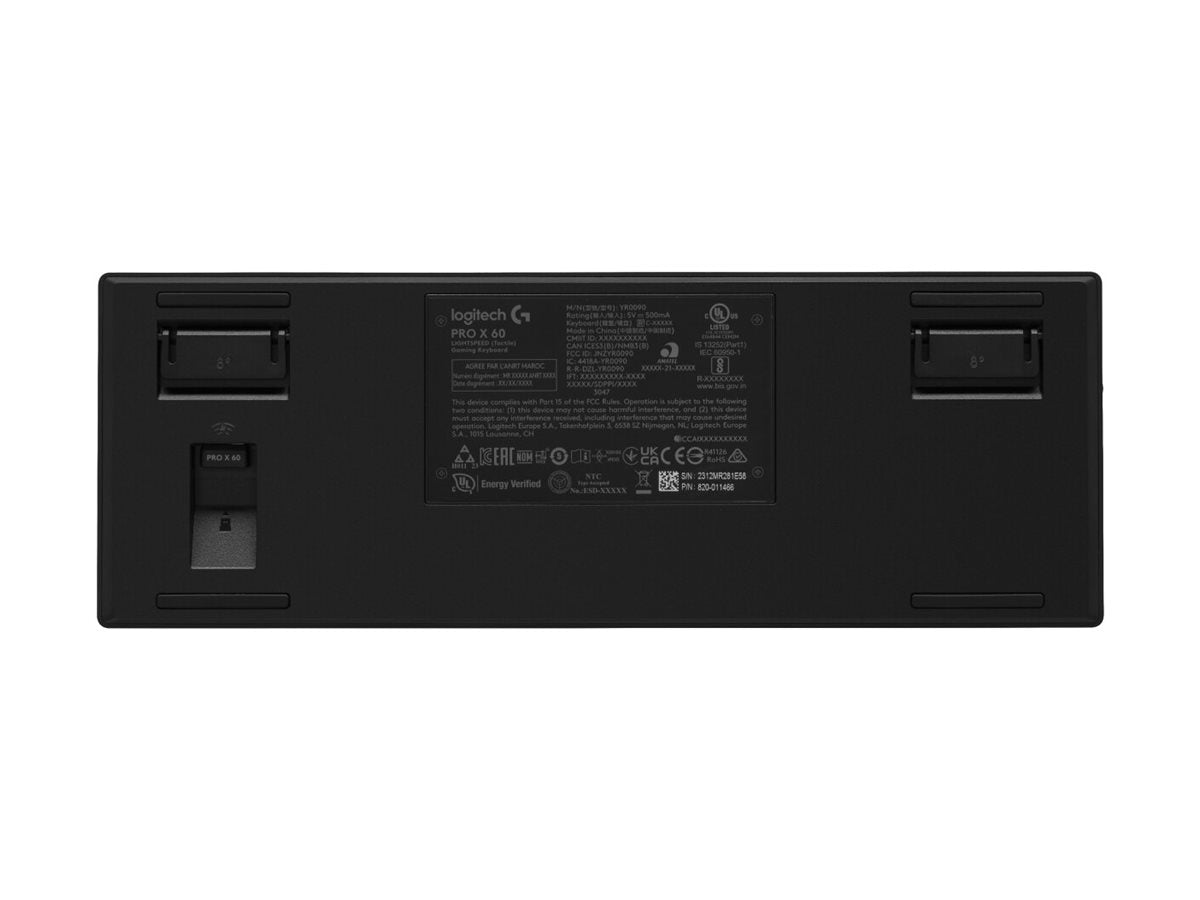 LOGITECH PRO X 60 LIGHTSPEED Wireless Gaming Keyboard Tactile - Black INTL - EMEA28-935 (US)