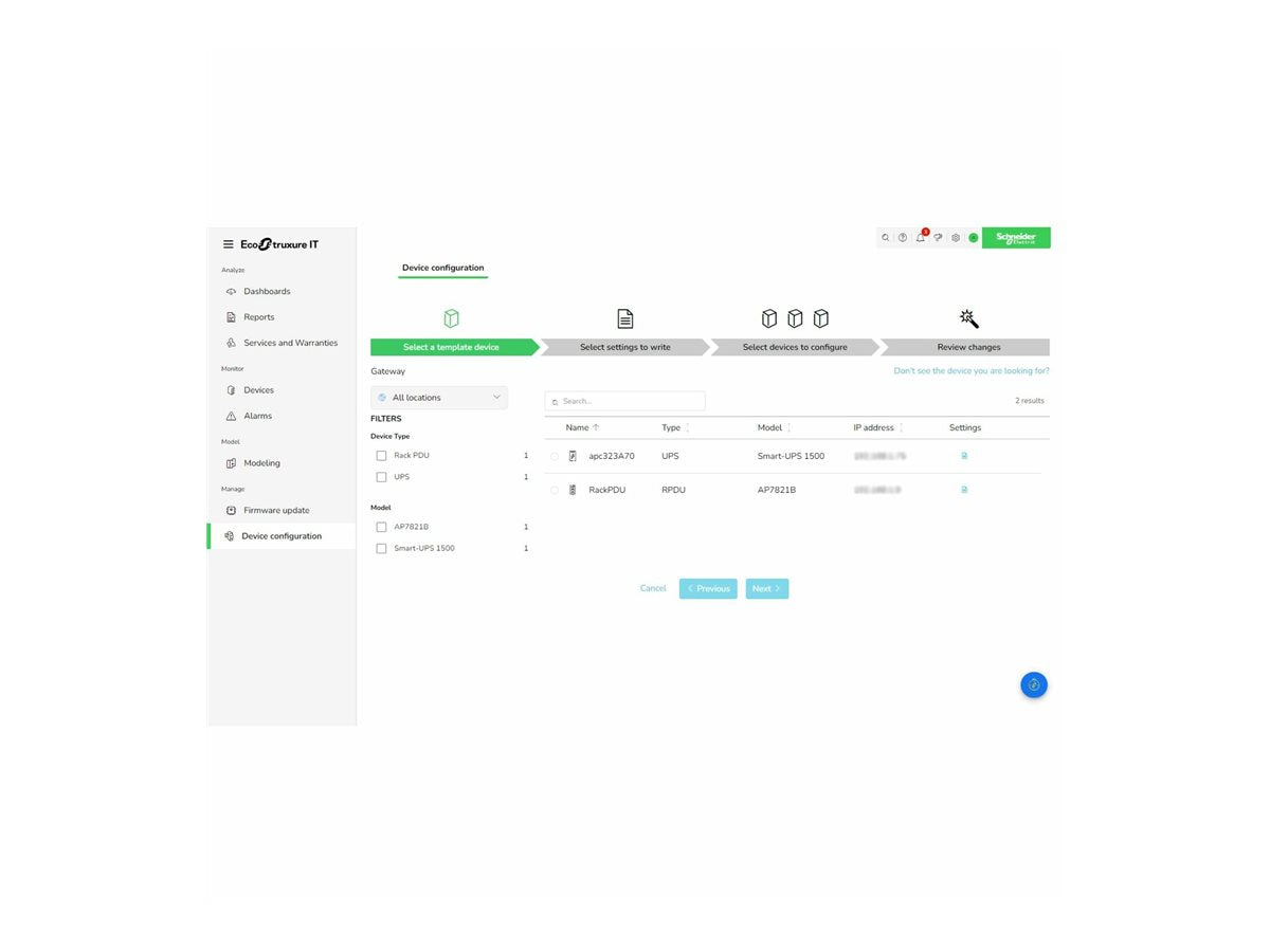 APC EcoStruxure IT Expert 1500 nodes 1year billed monthly Anwendungsszenario