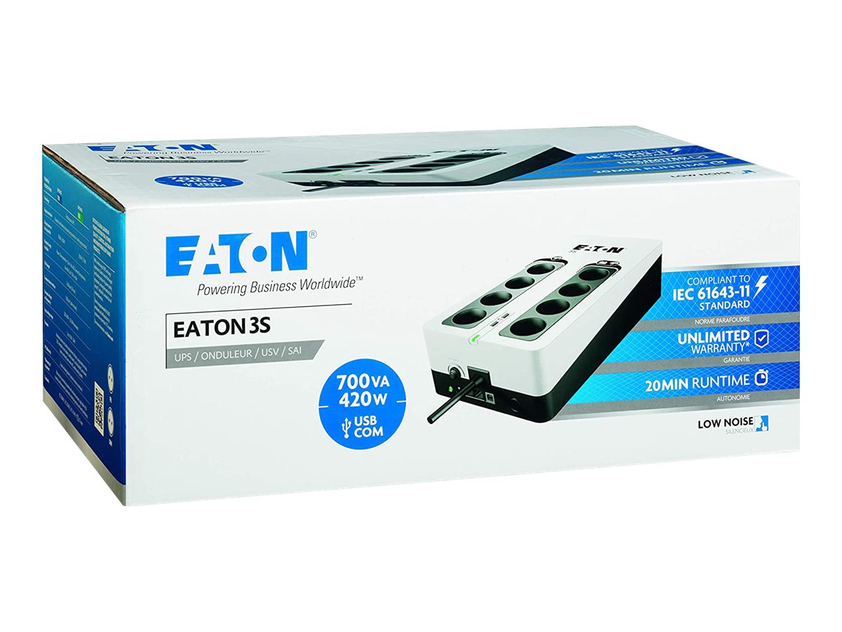 EATON 3S 700 DIN UPS Rückansicht