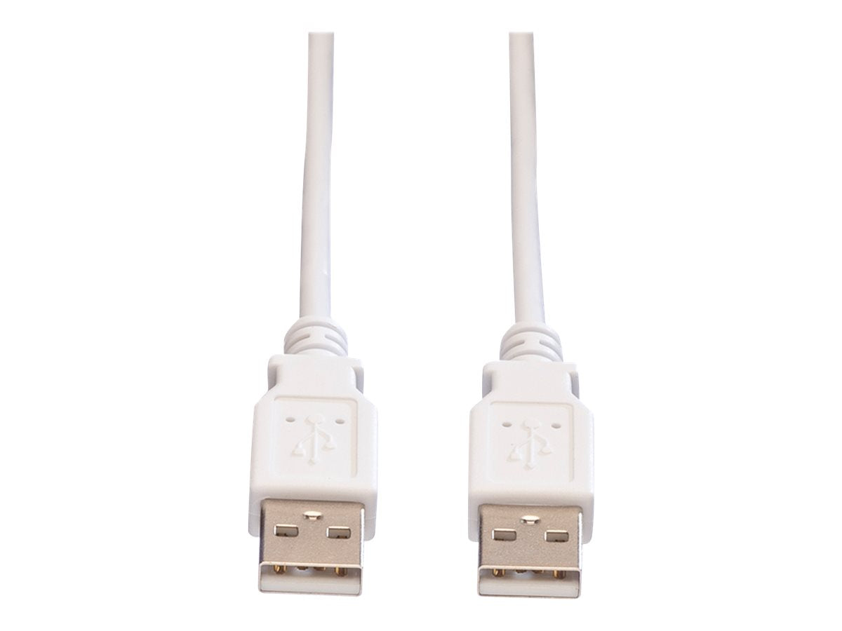 VALUE USB 2.0 Kabel Typ A-A weiss 0,8m Vorderansicht