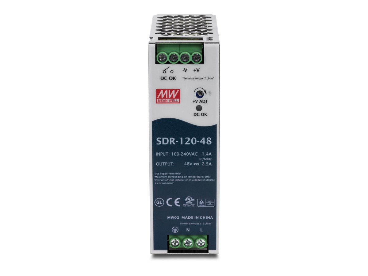 TRENDNET TI-S12048 industrielles DIN-Rail-Netzteil Detailansicht