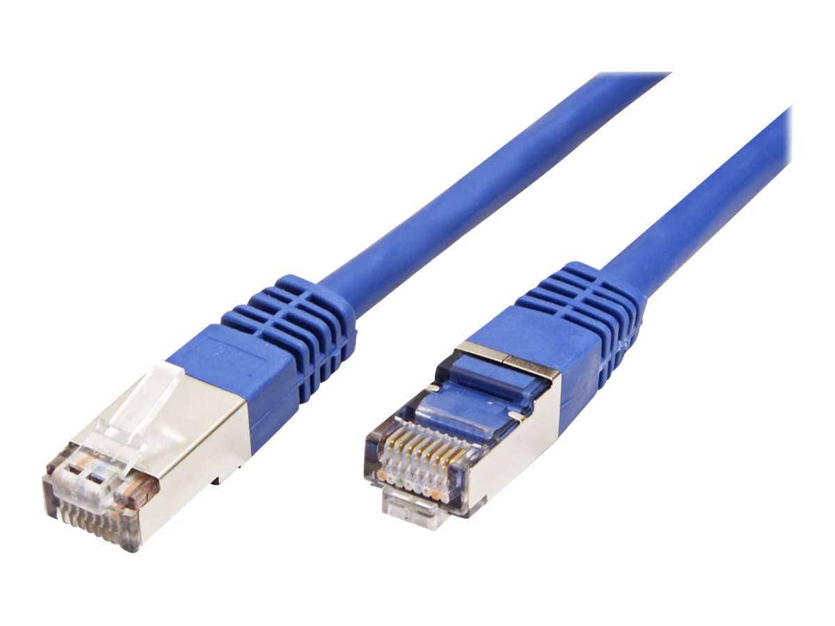 VALUE Patchkabel Kat.6 Class E S/FTP PiMF blau 0,5m Verpackung
