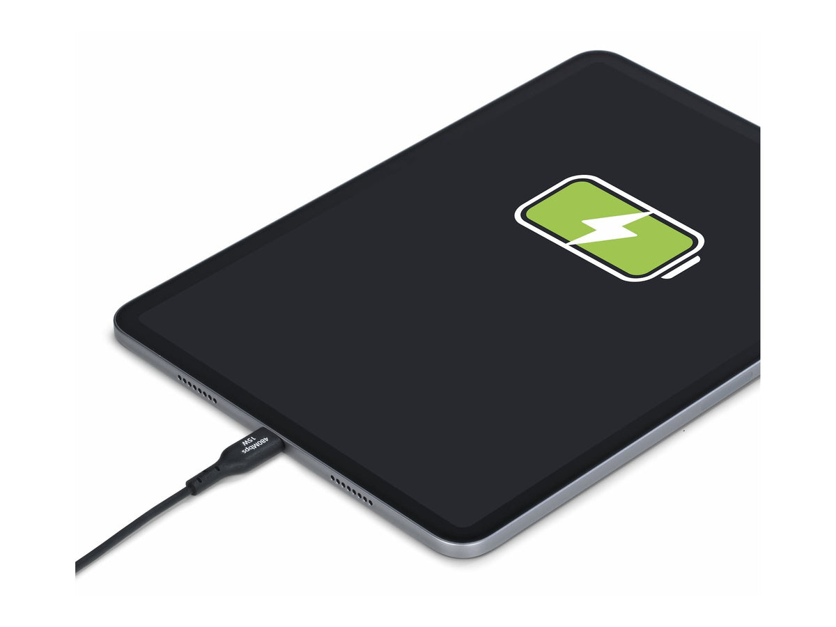 STARTECH.COM 30cm USB-A auf USB-C Ladekabel Laden & Synchronisieren 3A USB 2.0 TPE-Mantel Schwarzes USB Schnellladekabel
