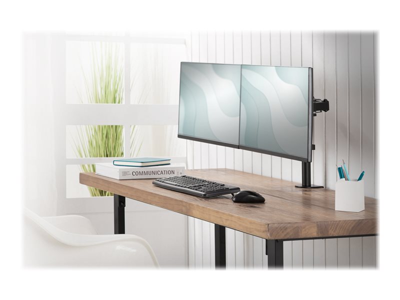 DIGITUS Dual Monitor Klemm-Halterung Vorderansicht