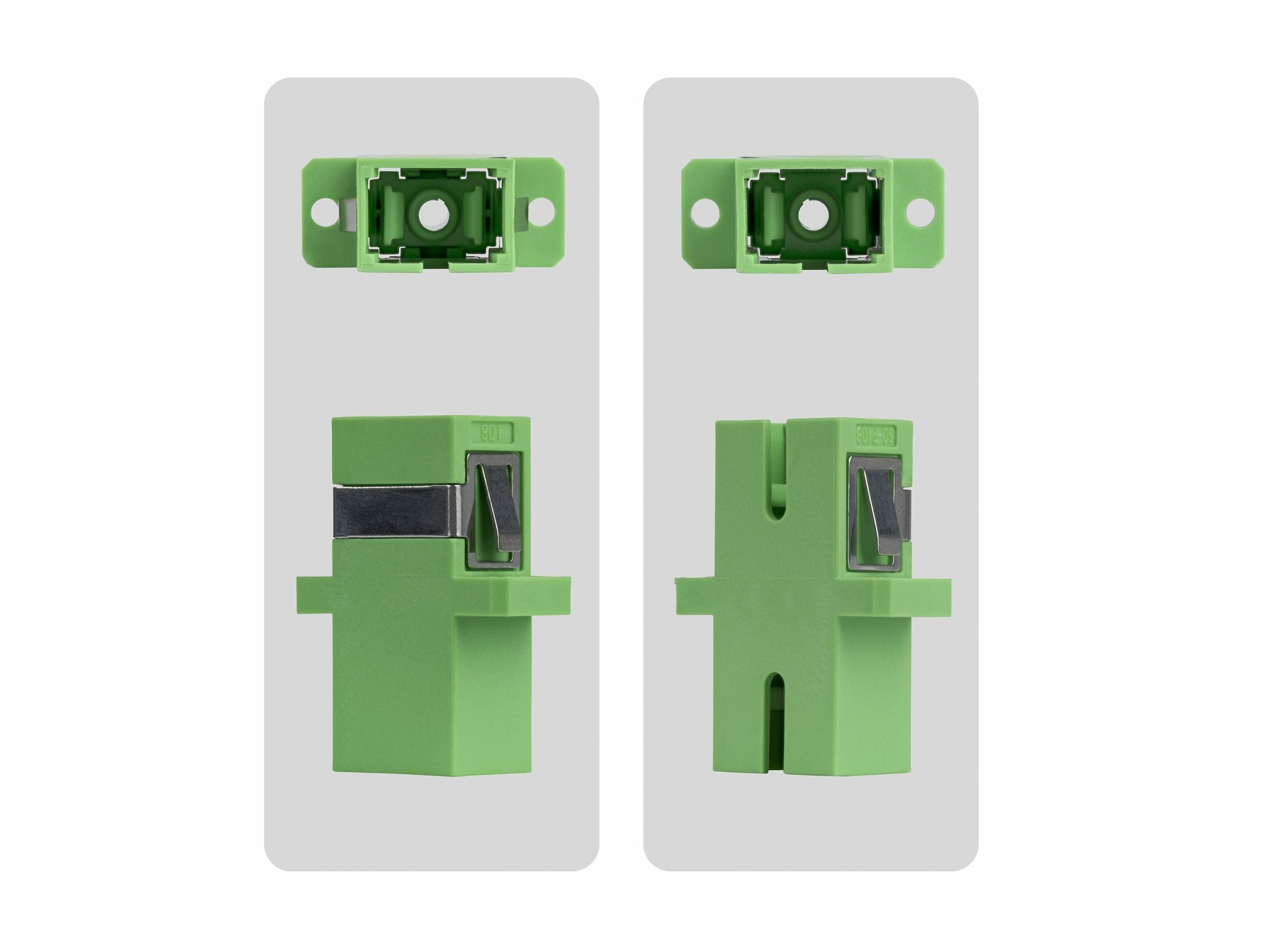 STARTECH.COM SC auf SC Kupplung 10er Pack OS2 Singlemode SC Glasfaser Kupplung mit Flansch SC/APC Simplex Adapter