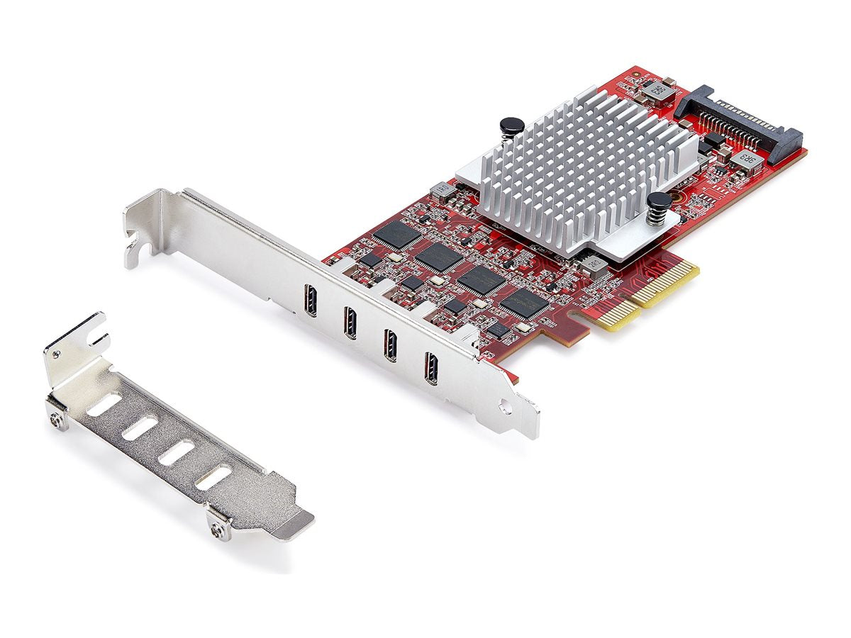 STARTECH.COM 4-Port USB-C 10Gbps PCIe Karte 4x Separate USB 3.2 Kontroller PCI Express 3.0 Standardprofil Bugel TAA