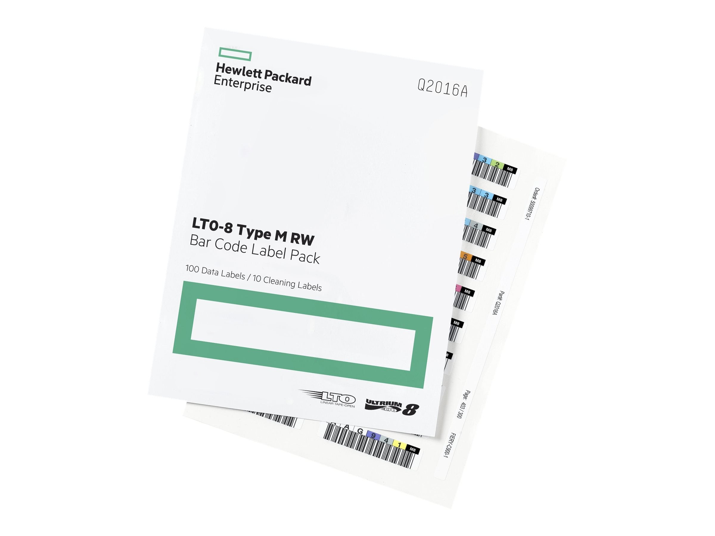 HPE LTO-7 Ultrium Type M RW Bar Code Label Pack - Vorderansicht