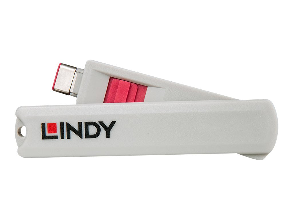 LINDY USB Typ C Port Schloss rot - Verpackung