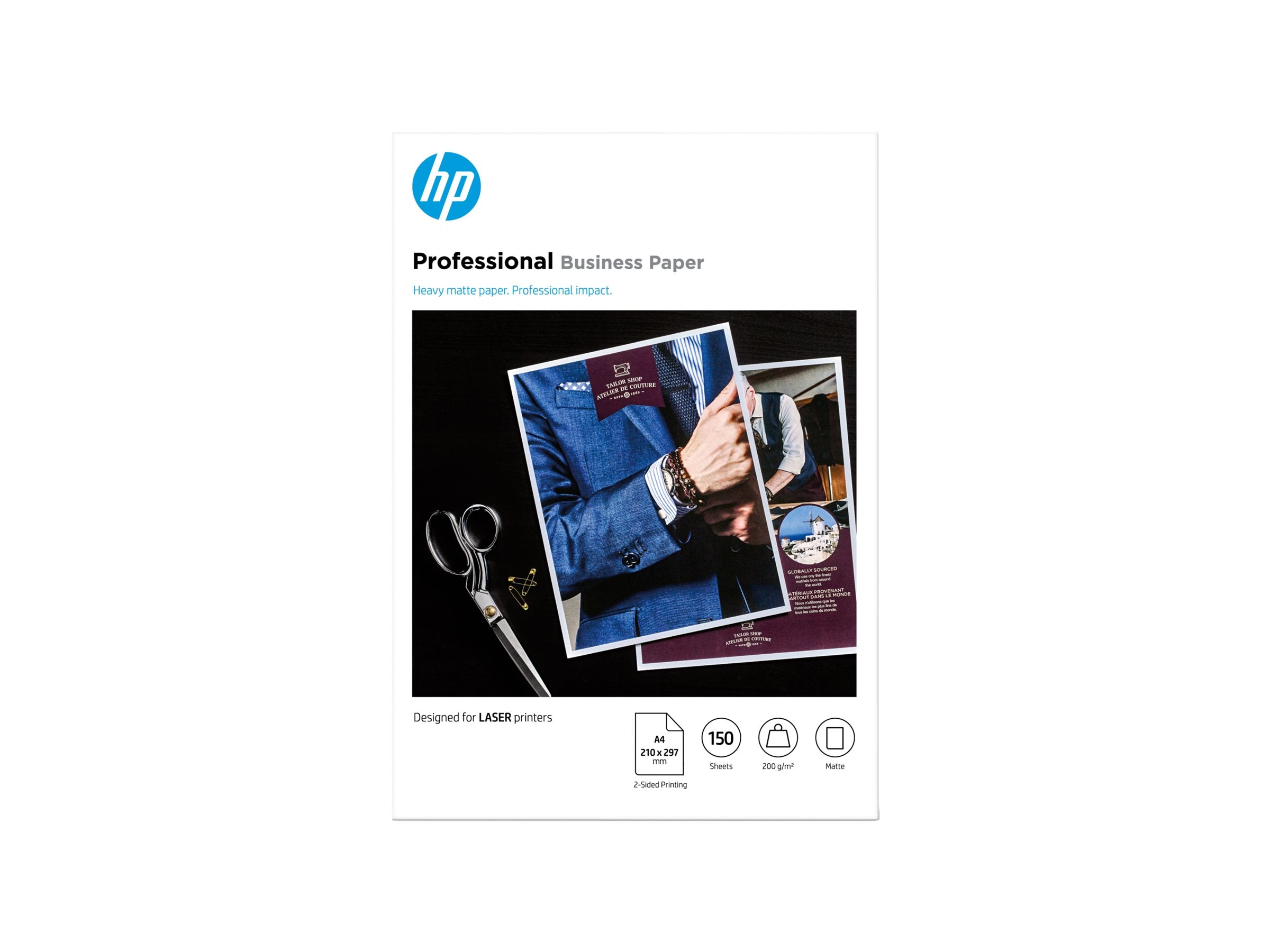 HP Prof Matte LJ A4 200g 150sh FSC Papier Stapelansicht