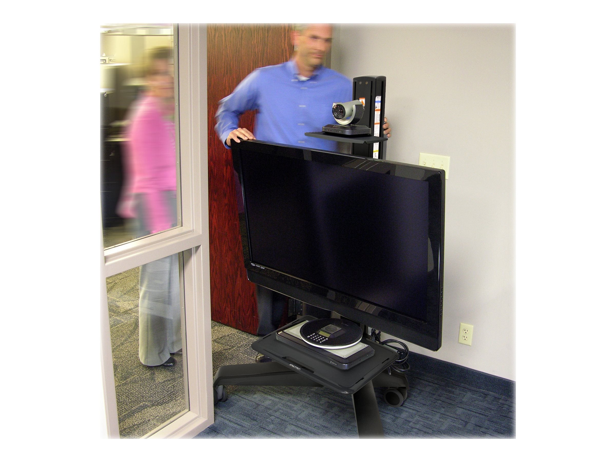 Seitenansicht des ERGOTRON Neo-Flex Mobile MediaCenter Wagens