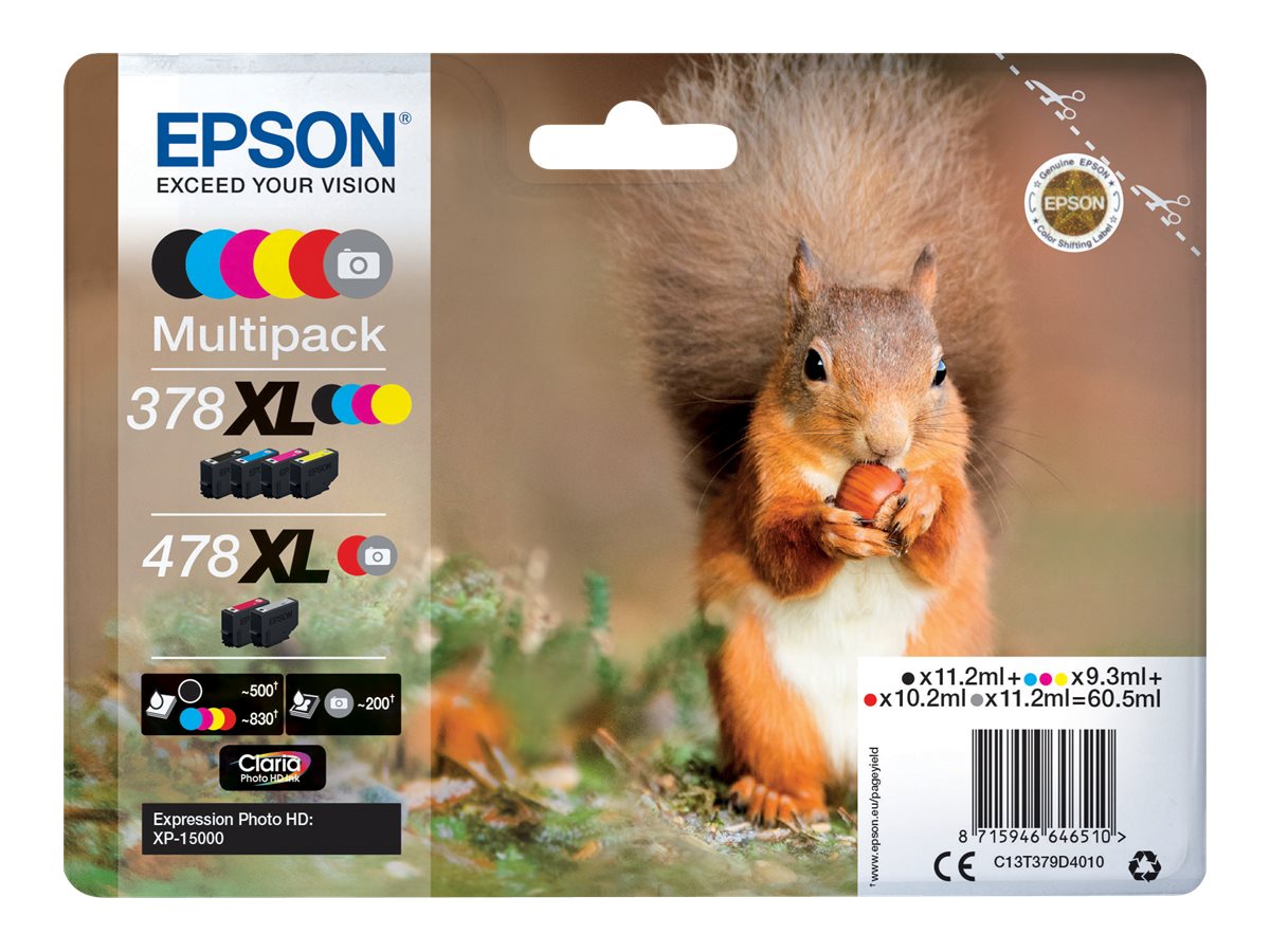 EPSON 1LB Multipack 6 colours 378XL/478XL Squirrel Verpackung