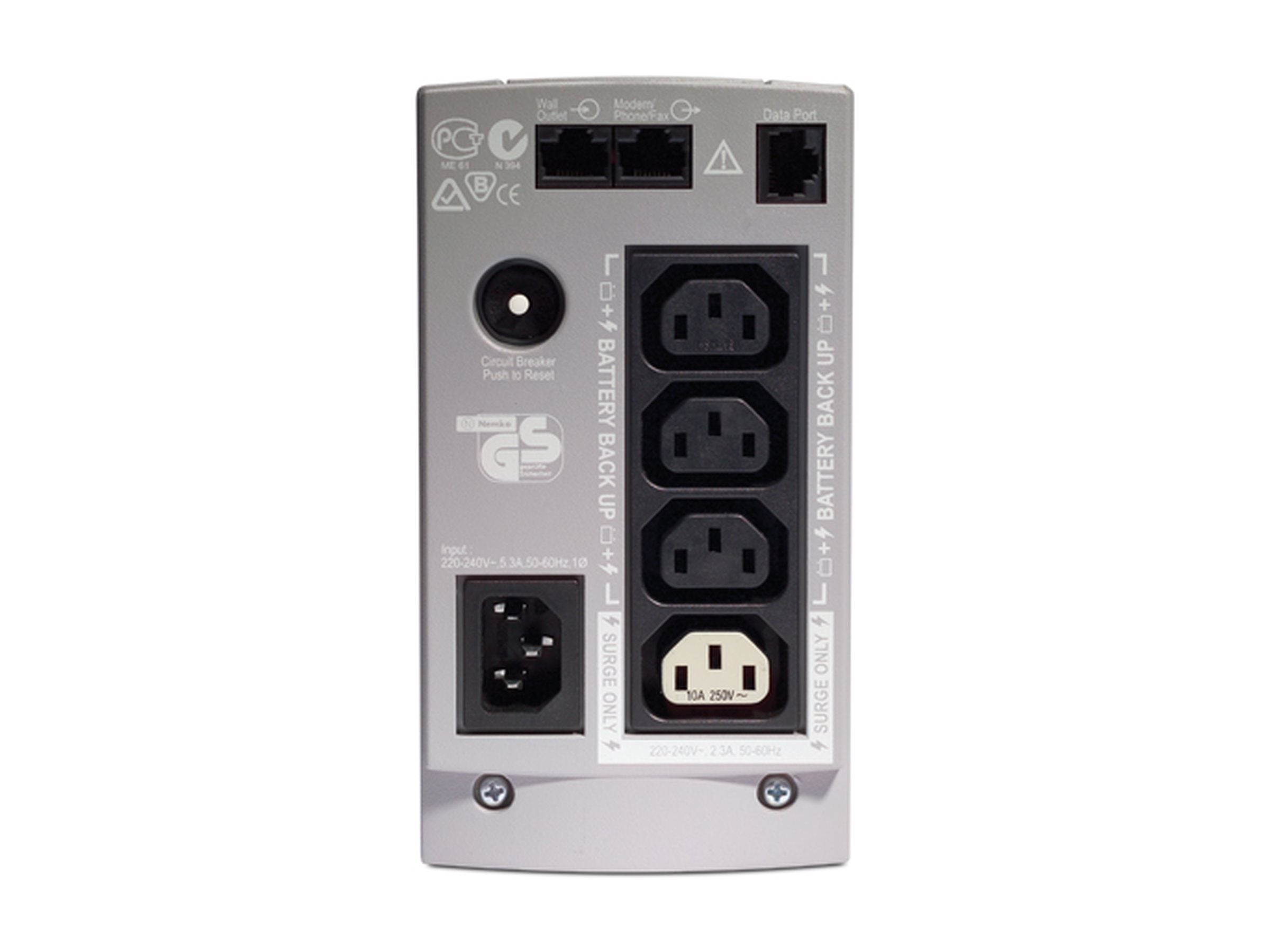 APC Back-UPS CS 500 USV Rückansicht