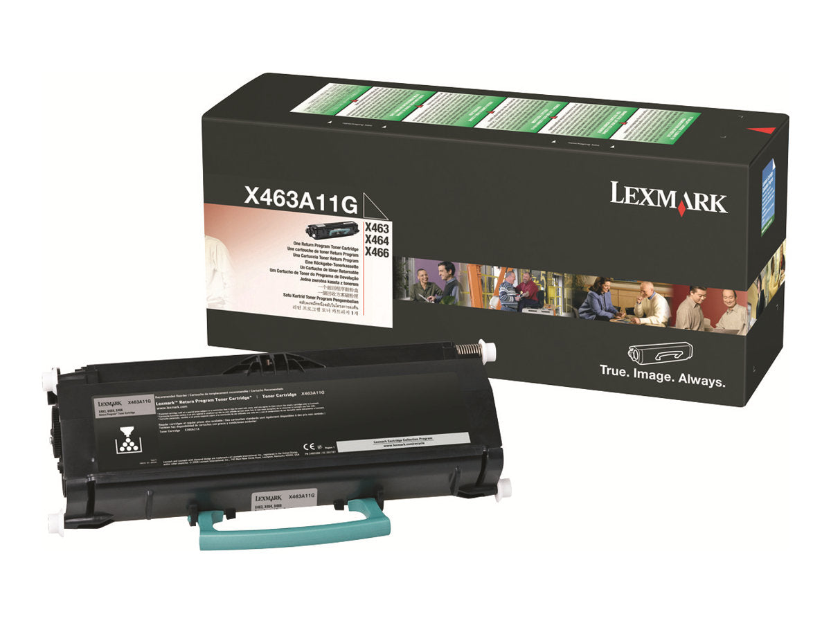 LEXMARK X463, X464, X466 Toner schwarz Vorderansicht