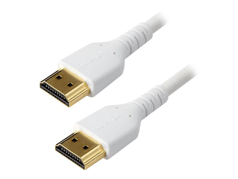 STARTECH.COM Premium High Speed HDMI Cable with Ethernet - 2m 6.6ft White Durable HDMI Cord - Aramid Fiber - HDMI 2.0