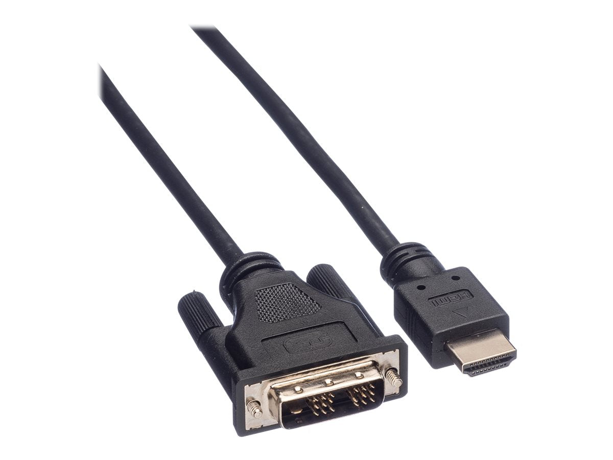 ROLINE Kabel DVI 18+1 ST - HDMI ST schwarz 3m Verpackung