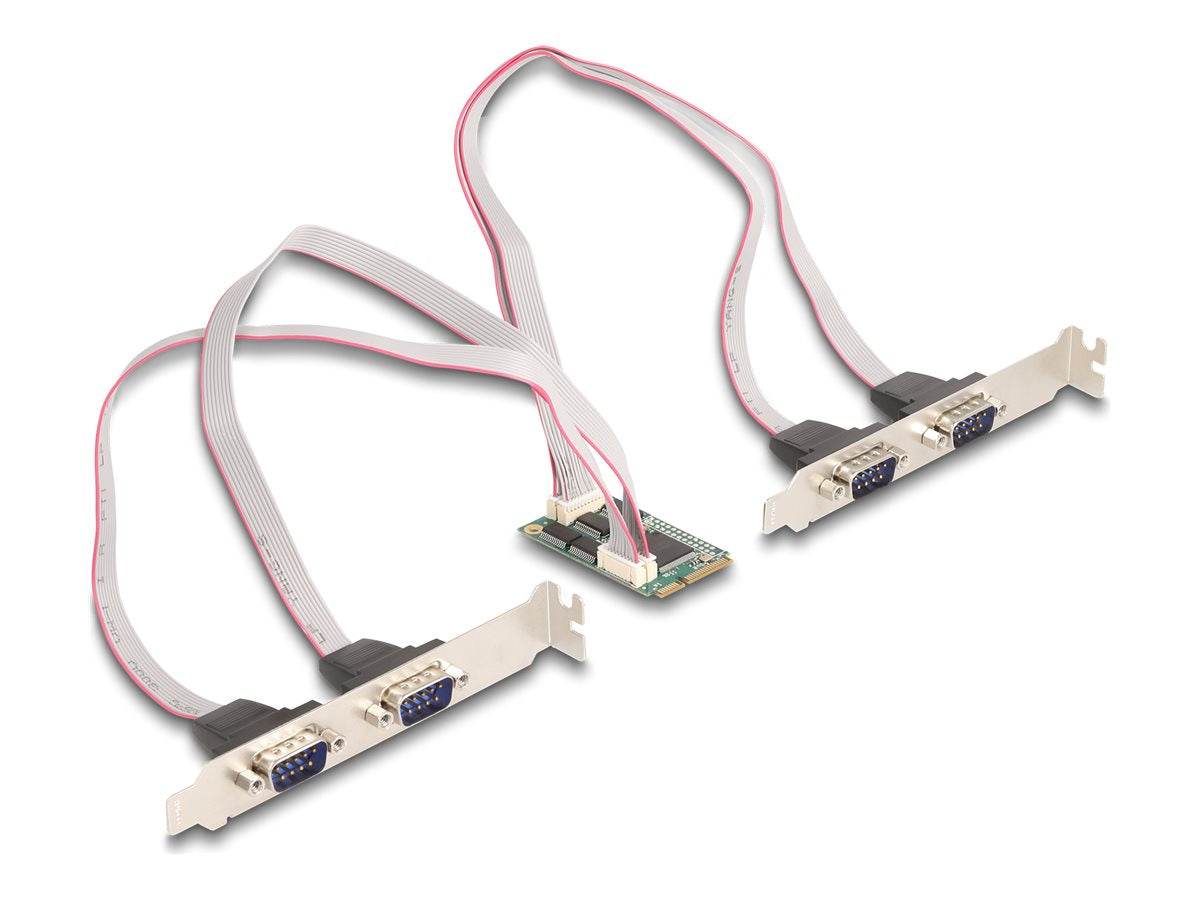 DELOCK Mini PCIe I/O full size 4 x Seriell RS-232 Vorderansicht