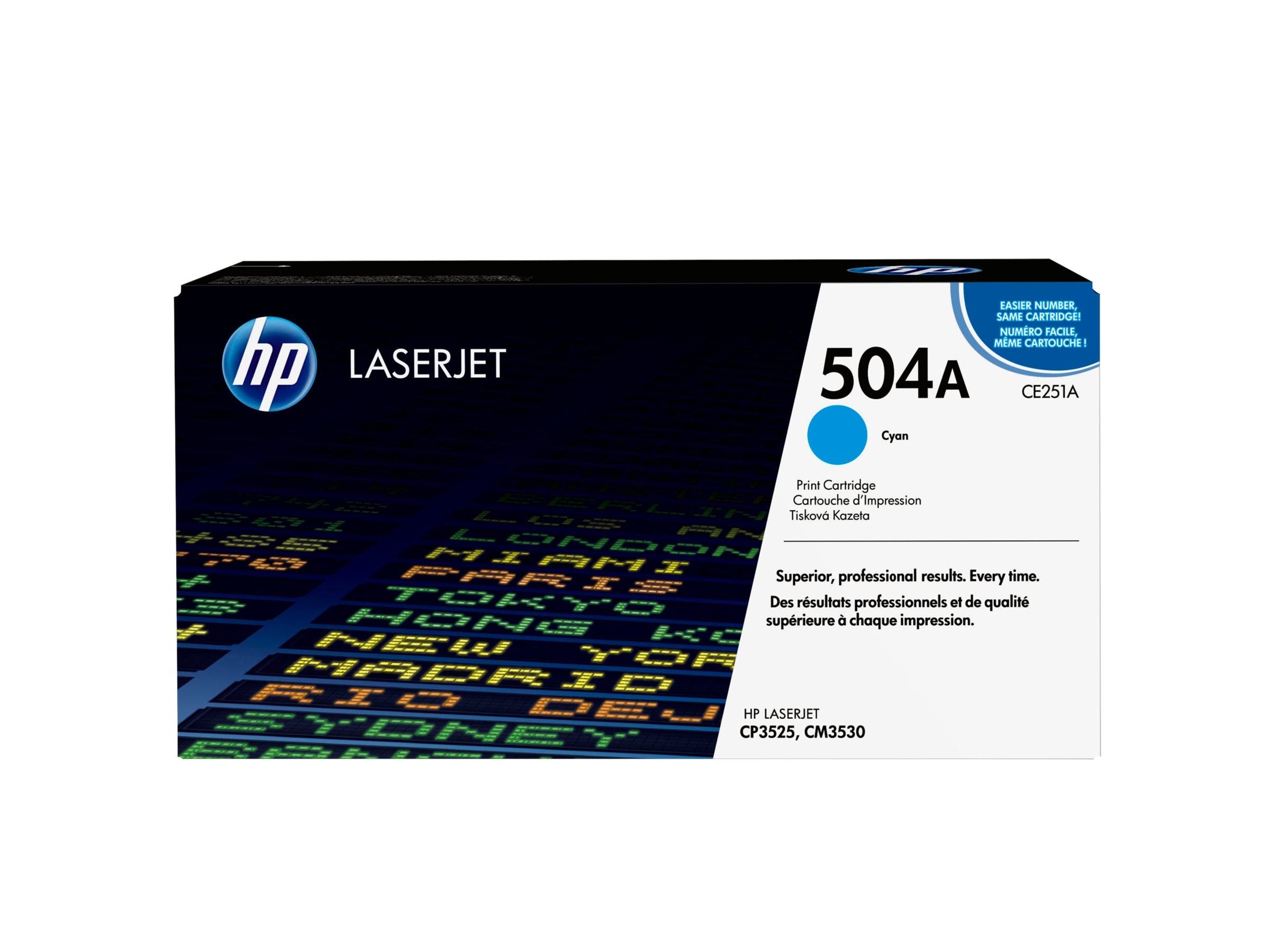 HP 504A Tonerpatrone CE251A cyan im Einsatz