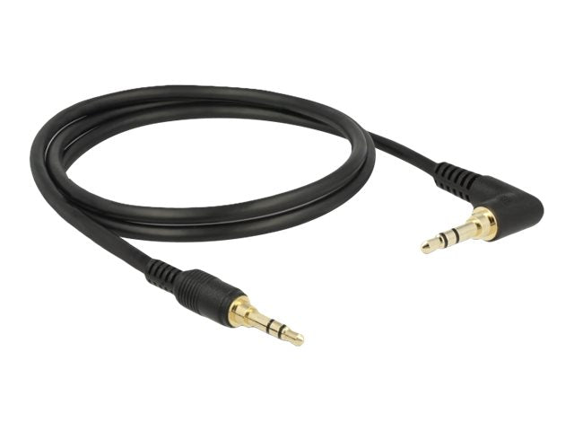 DELOCK Klinkenkabel 3,5 mm 3 Pin Stecker gewinkelt Vorderansicht
