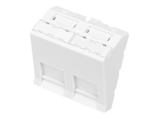 DIGITUS 45x45mm 2-port face plate angled Detailansicht