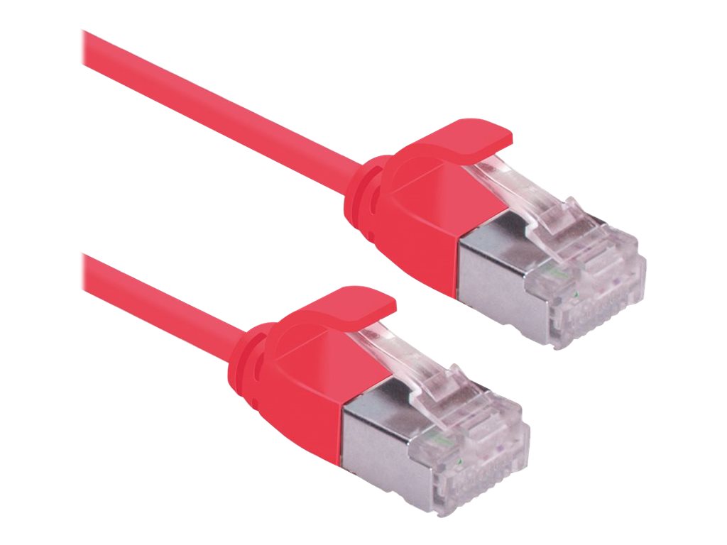 ROLINE U/FTP DataCenter Patchkabel Kat 6A Class EA LSOH slim rot 3m - Detailansicht