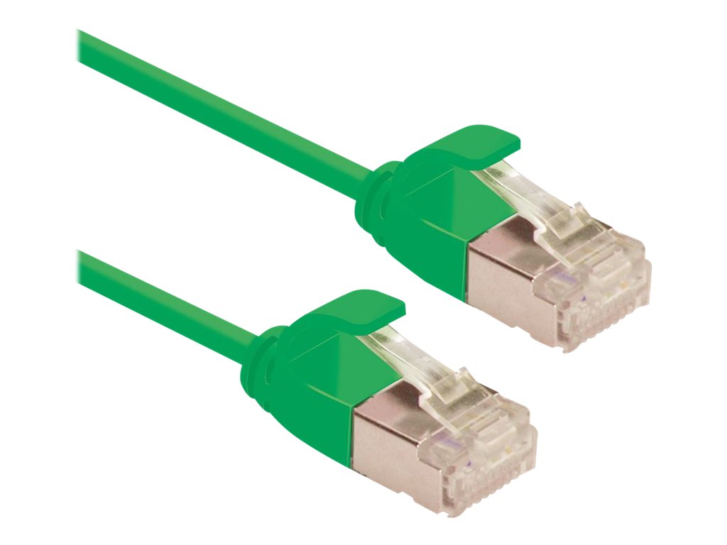 ROLINE U/FTP DataCenter Patchkabel Kat 6A Class EA LSOH slim grun 0,3m - Detailansicht