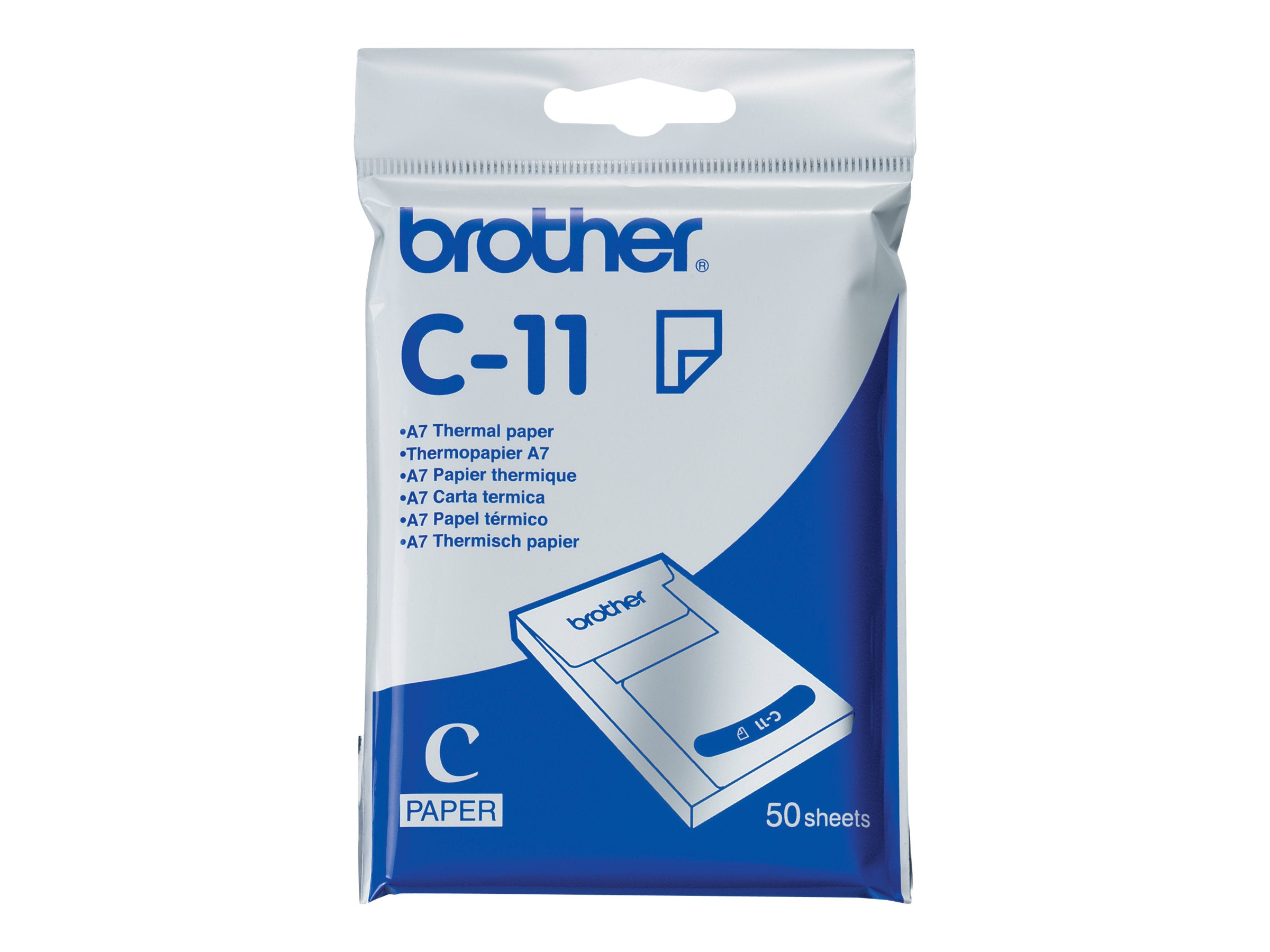 BROTHER C11 Thermopapier A7 MW100 Vorderansicht