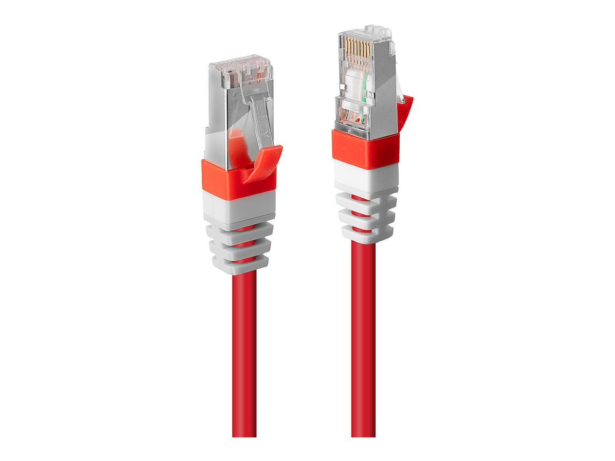 LINDY SSTP Cat. 6A Kabel, rot, 3,0m LSOH - Detailansicht der Stecker