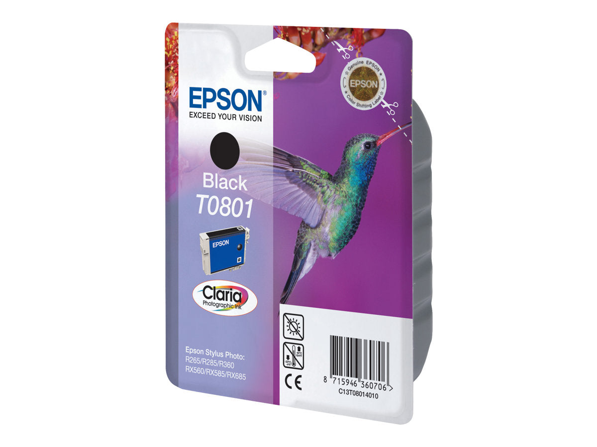 EPSON T0801 Tintenpatrone Schwarz Detailansicht
