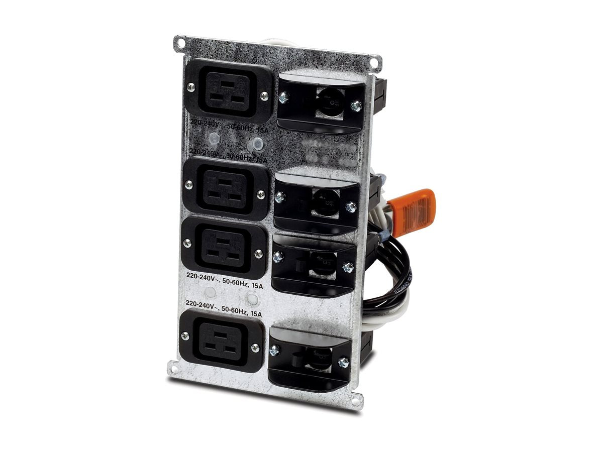 Vorderansicht der APC Power distribution strip output connectors 4 IEC 60320 C19 Black