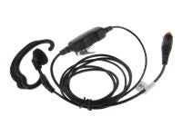 COPACKS Hörsprechgarnitur GES-PA2 mit flexiblen Ohrhänger weich Inline Ansteck-PTT und Mikrofon passend für Motorola CLPe-Serie