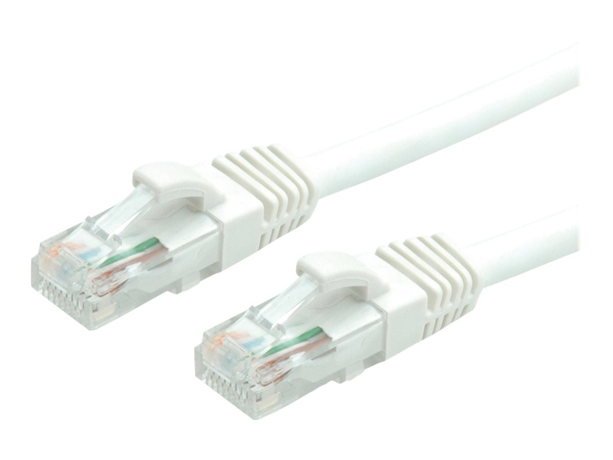 VALUE Patchkabel Kat.6 Class E UTP LSOH weiss 0,5m Vorderansicht