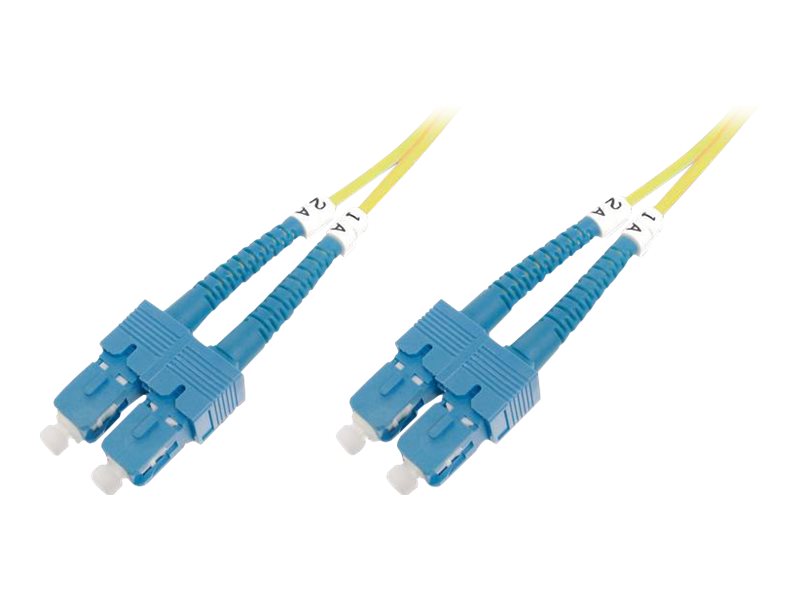 DIGITUS LWL Patchkabel SC (APC) to SC (APC) Singlemode 09/125 m Duplex, Vorderansicht