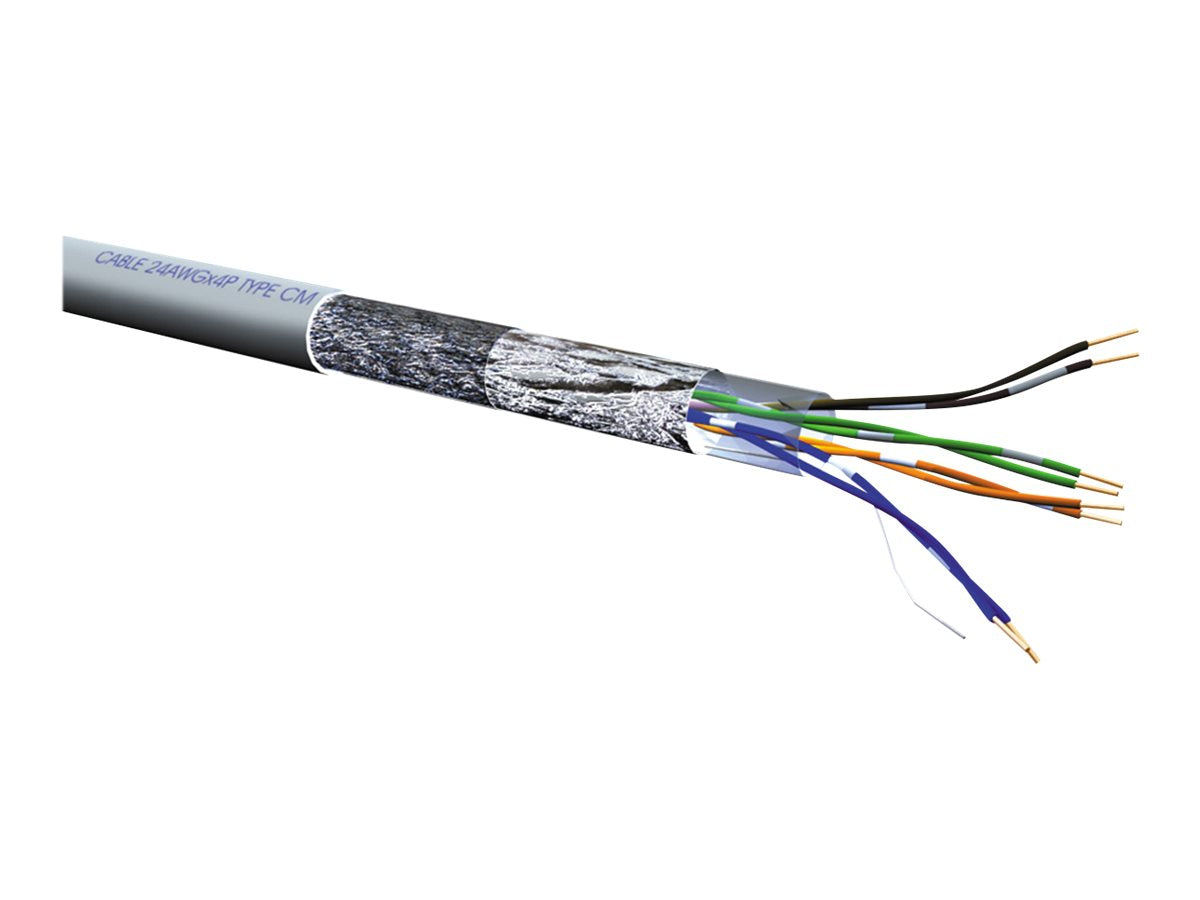 ROLINE S/FTP Kabel Kat.5e Class D Litze 100m - Vorderansicht