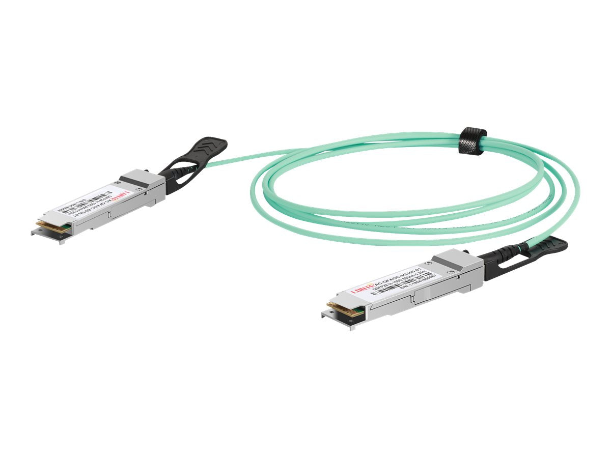 DIGITUS 100G QSFP28to QSFP28 Active Optical Cable MMF 850nm 2m - Vorderansicht