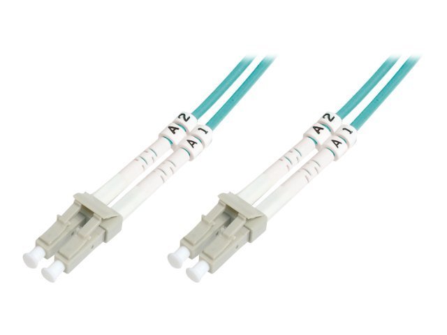 DIGITUS LWL Patchkabel LC zu LC Multimode 50/125 m Duplex Länge 7m Vorderansicht