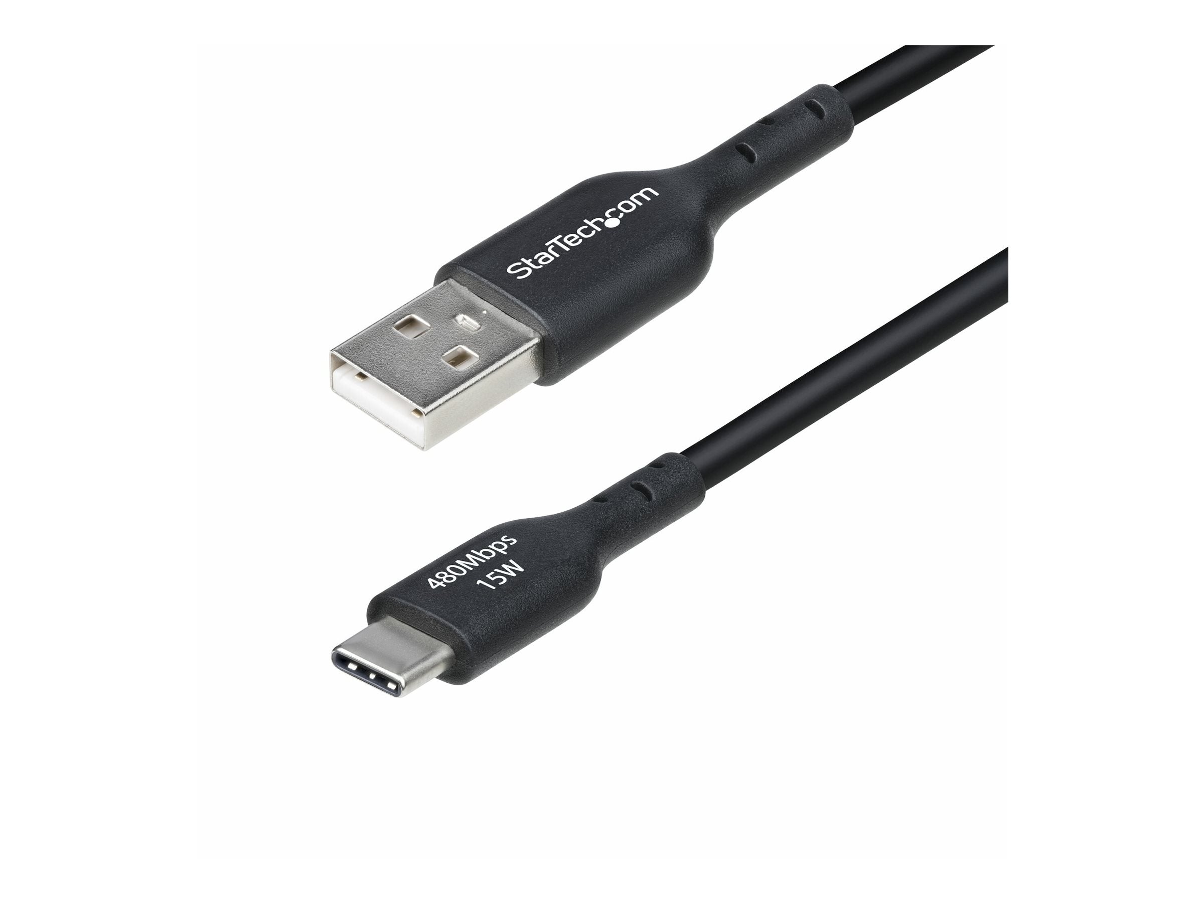 STARTECH.COM 2m USB-A auf USB-C Ladekabel USB-A auf Typ-C Ladekabel 3A Schnellladekabel USB 2.0 Datenubertragung M/M