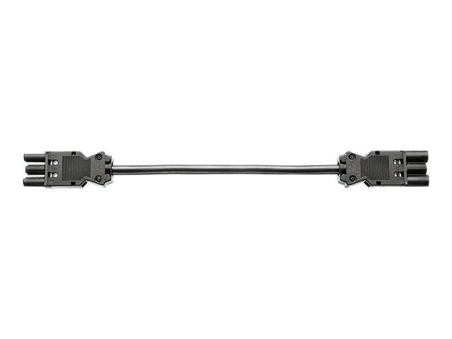 BACHMANN Geräteverlängerung GST18-3 Stecker/Kupplung schwarz 5m - Vorderansicht