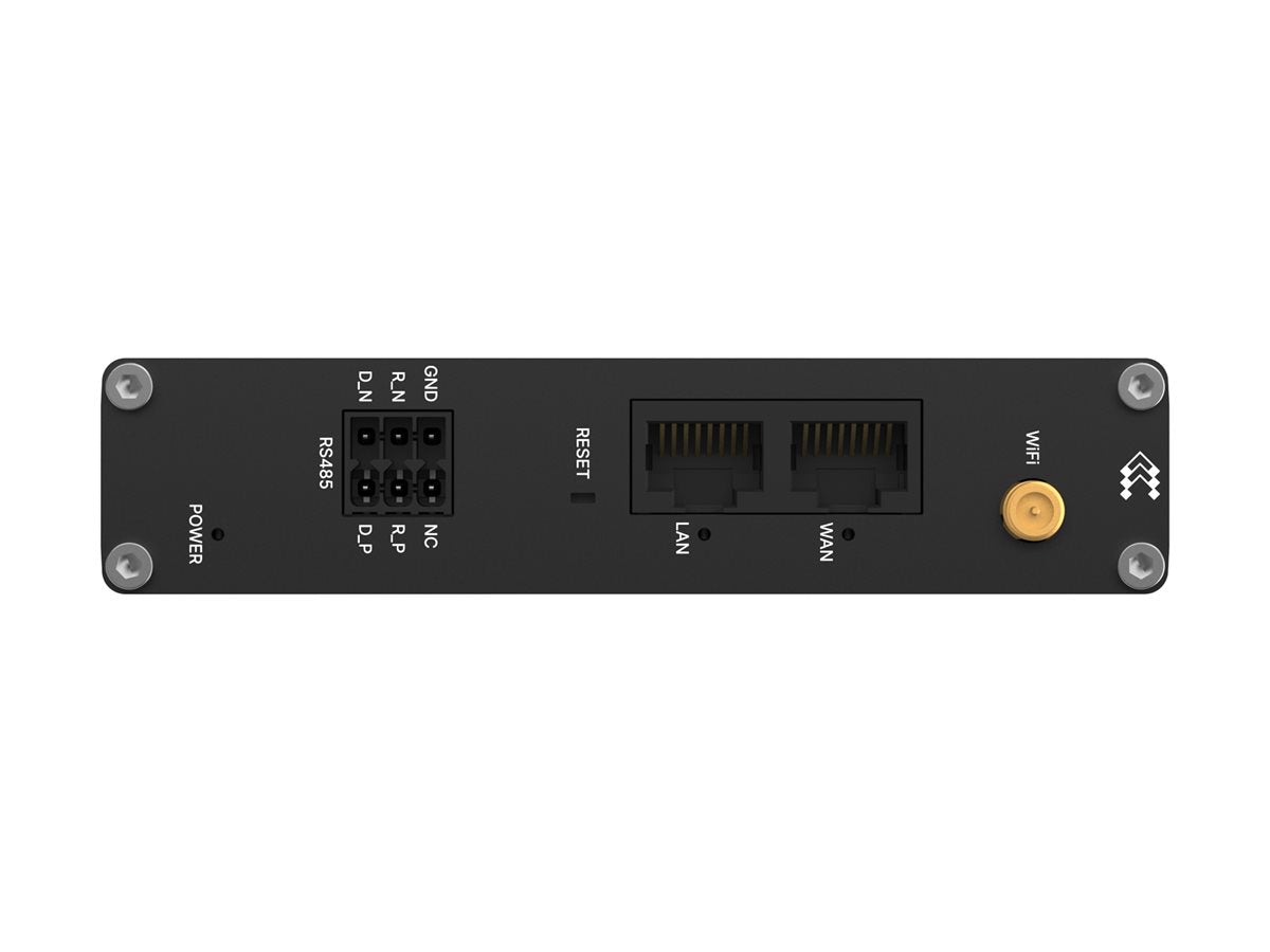 Detailansicht der Anschlüsse des TELTONIKA NETWORKS RUT145 Industrial Routers