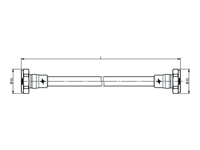 PUC TELEGÄRTNER 7-16 Jumper Kabel 1/2z IP68 L 2.0 m. m-m. G23 - Vorderansicht