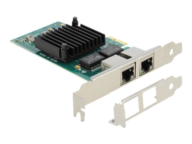 DELOCK PCI Express x1 Karte 2 x RJ45 Gigabit LAN i350 - Vorderansicht