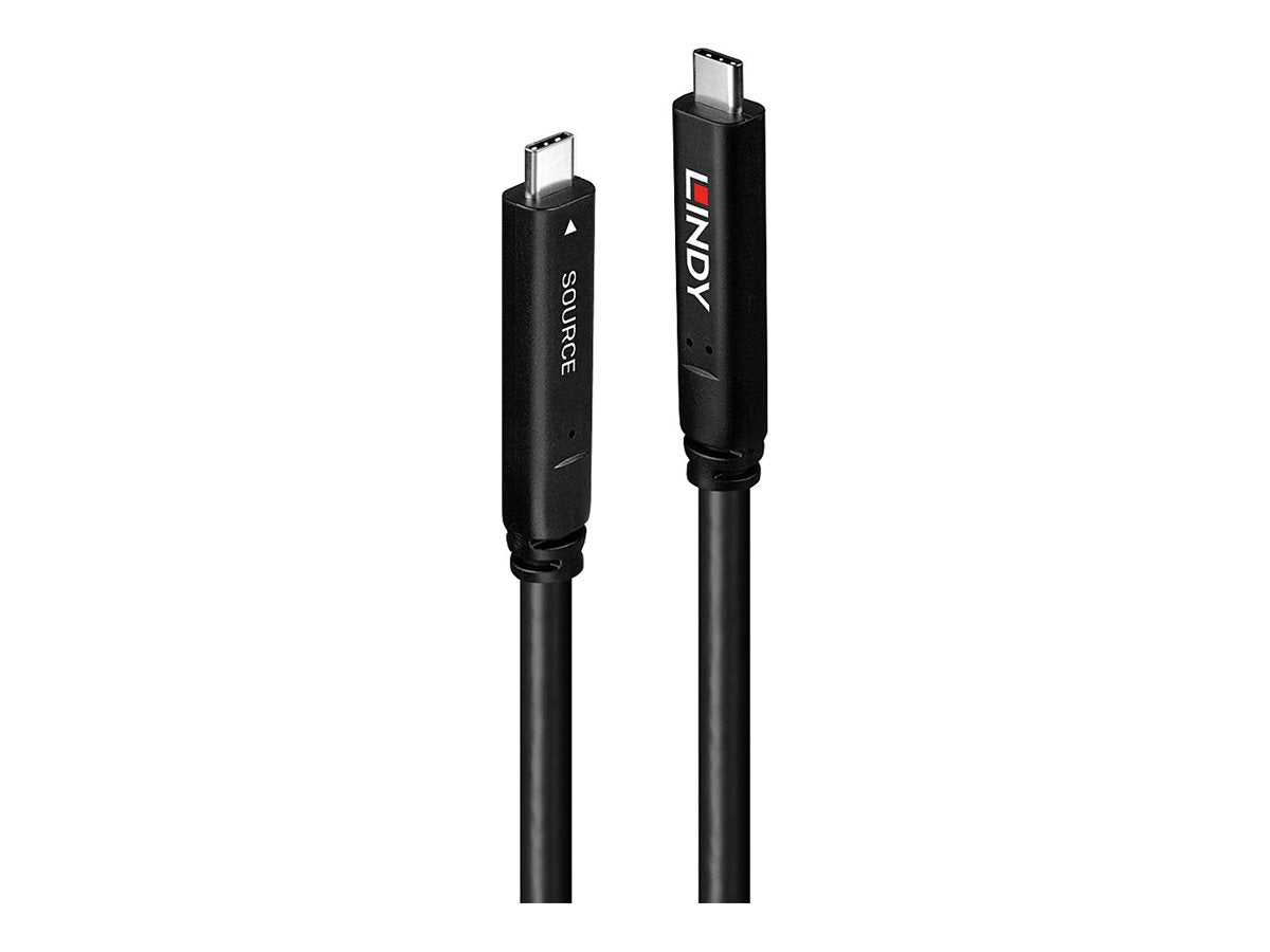 LINDY 10m USB 3.2 Gen 1 & DP 1.4 Typ C Hybrid Cable Vorderansicht