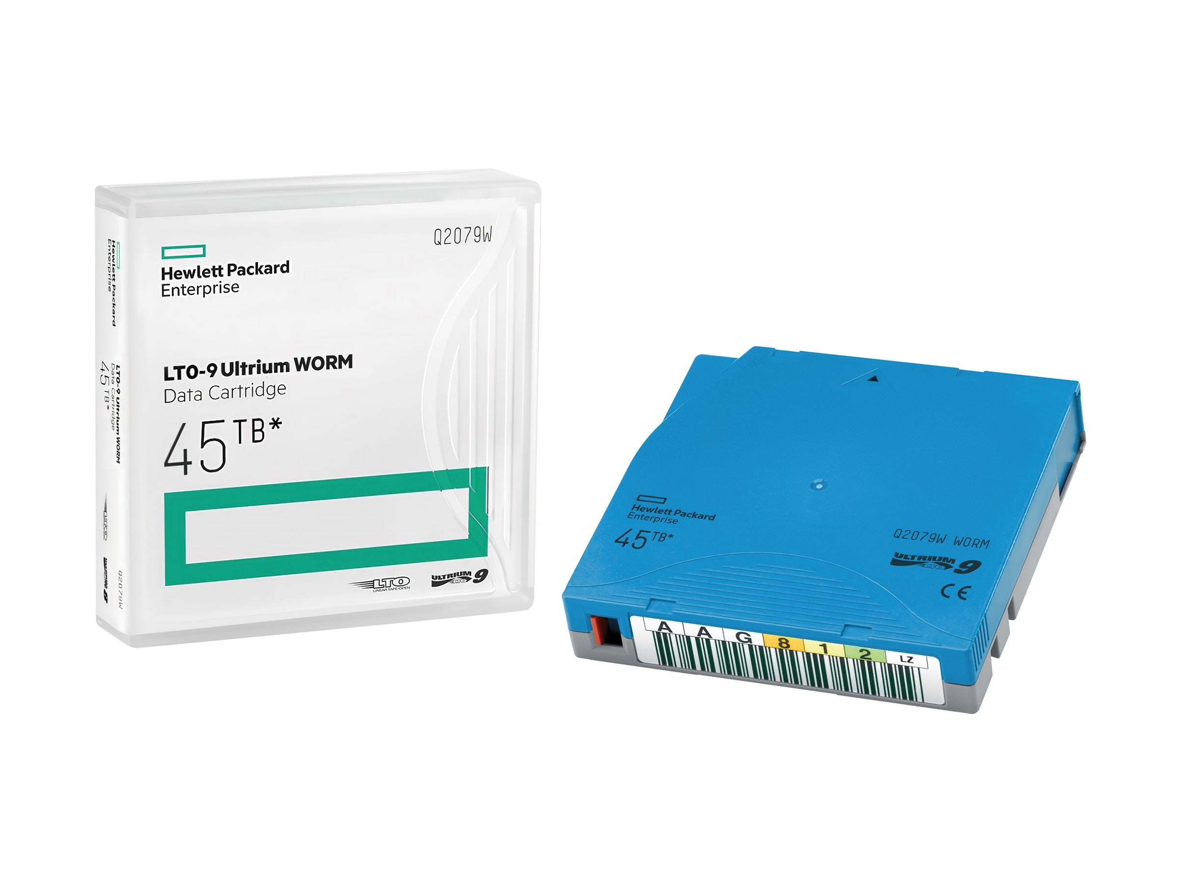 HPE LTO-9 Ultrium 45TB RW Custom Labeled Library Pack Vorderansicht
